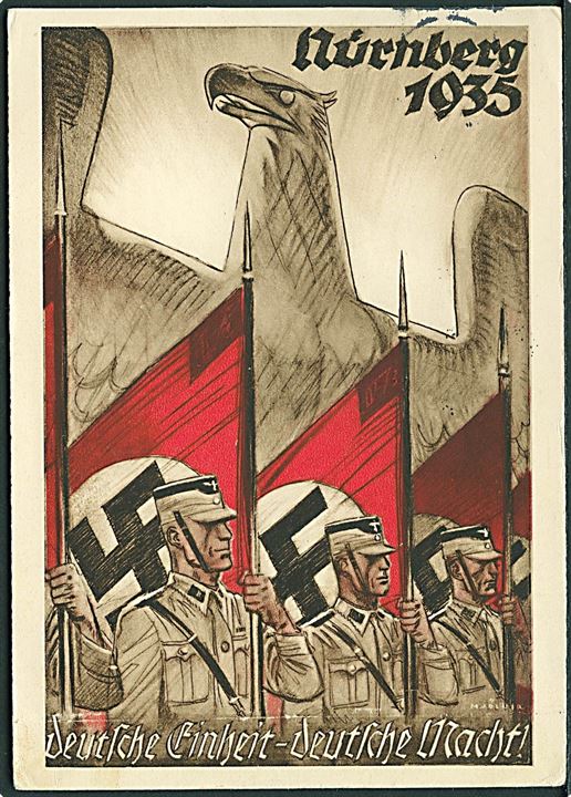 Verdenskrig 2. Tysk propaganda. NSDAP Reichparteitag Nürnberg 1935. F. Eber u/no. Kvalitet 7