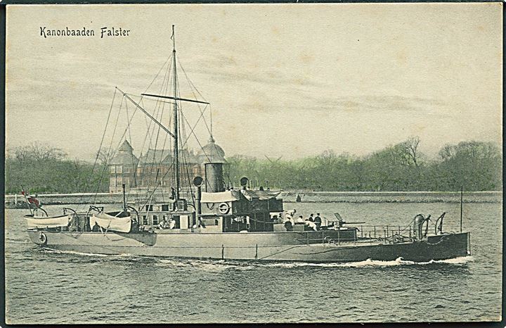 Dansk Marine. P. Alstrup Danske Flaade no. 12. “Falster”, Kanonbåd.  Kvalitet 7