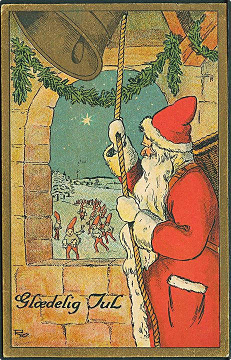 Julemand i rød kåbe. Stenders u/no. Tegnet af Carl Røgind. Kvalitet 8