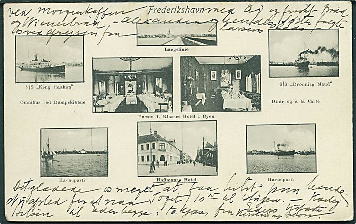 Frederikshavn, S/S “Kong Haakon” og “Dronning Maud”, samt Hoffmanns Hotel. Knudstrup u/no. Kvalitet 7