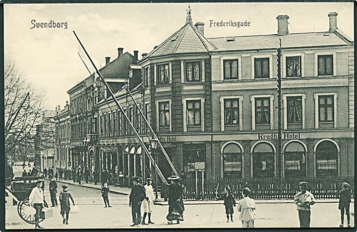 Svendborg, Frederiksgade med jernbaneoverskærringen. W.K.F. no. 4661. Kvalitet 9