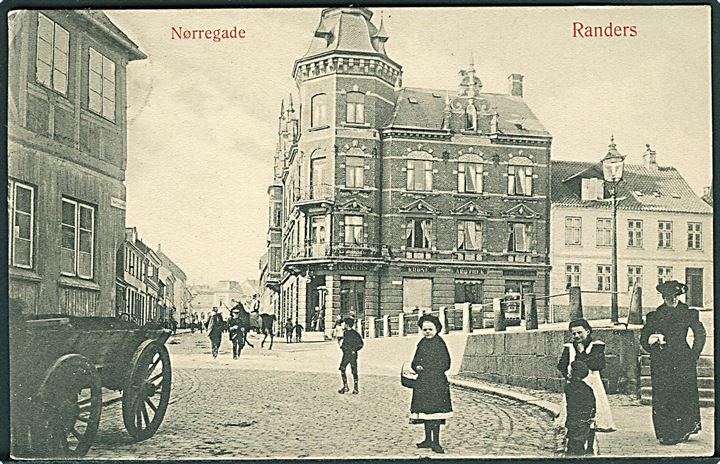 Randers, Nørregade med Krone Apotek. W. & M. no. 83. Kvalitet 7