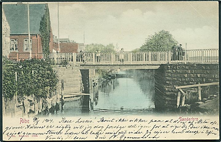 Ribe, Sønderbro. Stenders no. 1894.  Kvalitet 8