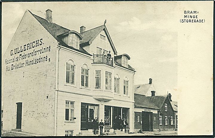 Bramminge, Storegade med G. Ullerichs kolonialhandel.C. K. Olesen u/no. Kvalitet 8