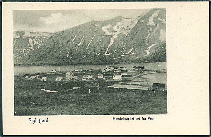 Island, Siglufjord, handelsstedet set fra vest. U/no. Kvalitet 9
