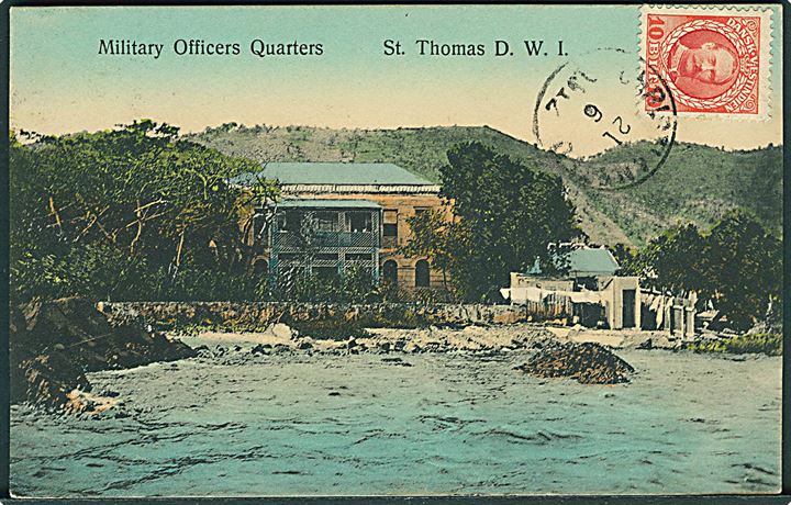 D.V.I., St. Thomas, military officers quarters. Lightbours West Indie Serie u/no. Sendt til Østrig. Kvalitet 8