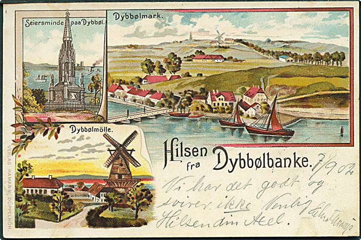 Dybbøl Mølle, det tyske mindesmærke og Dybbølmark. Hamann u/no. Kvalitet 7