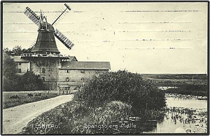 Spangsbjerg Mølle. Stenders no. 12626.