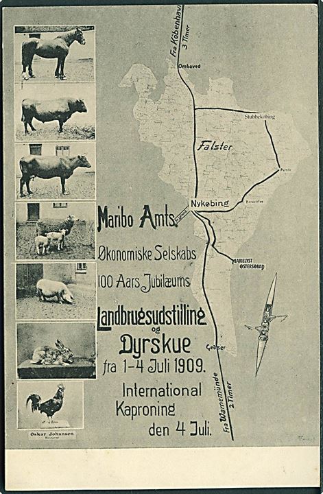 Maribo Amts landbrugsudstilling og dyrskue 1909. U/no. Kvalitet 8