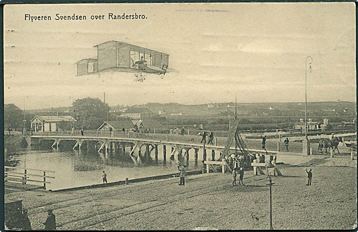 Fly. Robert Svendsen over Randersbro. J. Brorsen u/no. Kvalitet 7