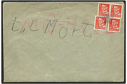 30 øre rød FR. IX børnefrimærker på brev til Mort.