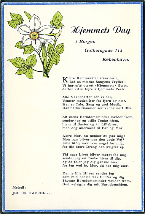 Reklame. “Hjemmets Dag”. K.F.U.M.s Soldaterhjem i København - Maj 1938. U/no. Kvalitet 8
