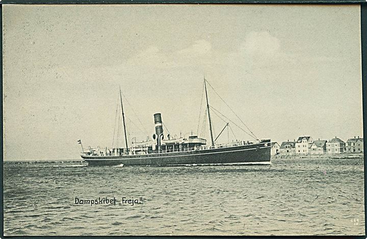 “Freja”, S/S, Danske Statsbaner på rute Korsør - Kiel 1898-1914. C. Jørgensens Boghandel u/no. Kvalitet 9