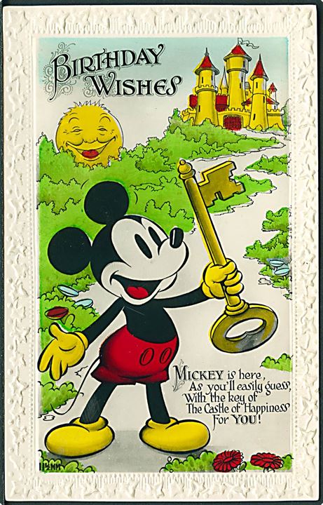 Disney, Walt. Mickey Mouse Birthday Wishes. Valentine & Sons Ltd. U/no. Kvalitet 7