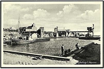 Havnen i Nykøbing F. Jernbanekiosken no. 6700.