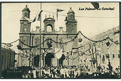 La Catedral i Las Palmas. Foto F Baenas no. 74. Fotokort.