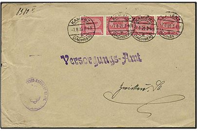 40 pfennig tjenestemærke på brev fra Kamenz, Tyskland, d. 7.8.1920.