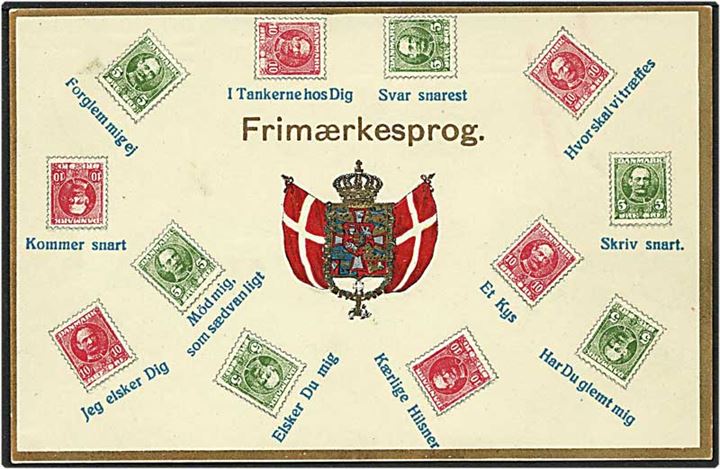 Frimærkesprog med Fr. VIII. V. Müller no. 7884.