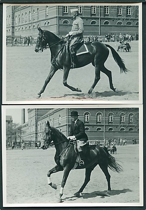 Militært ridestævne i 1930'erne. 10 foto's 9x12 cm.