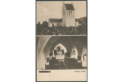 Haarby Kirke ind/udvendig. Stenders no. 42679. 