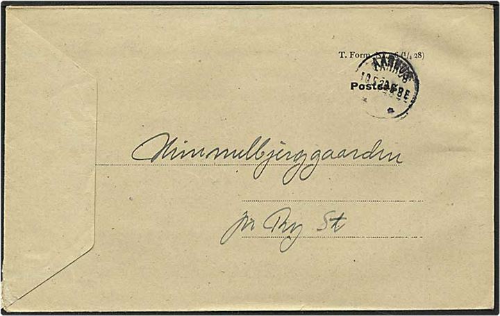 Postsag fra Aarhus d. 10.2.1928 til Ry.