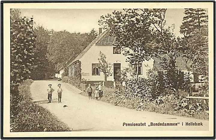 Pensionatet Bondedammen i Hellebæk. Stenders no. 185.