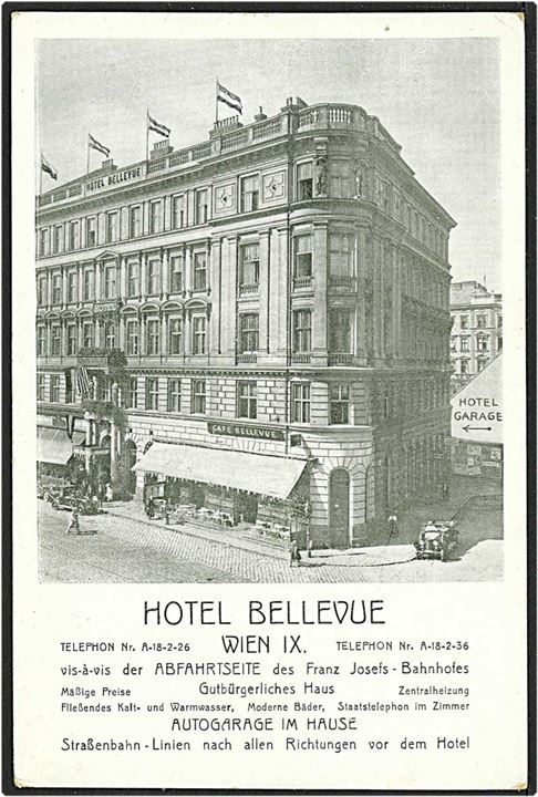 Hotel Bellevue i Wien, Østrig. W. Jacobi u/no.