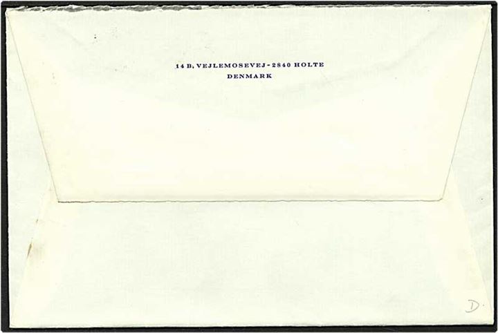 100 øre rød Dr. Margrethe på lokalt sendt brev fra København d. 9.9.1976. Mærket med perfin P01.