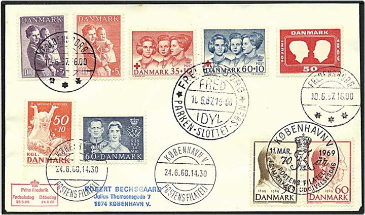 3,95 kr. porto på brev fra Fredensborg d. 10.6.1967.