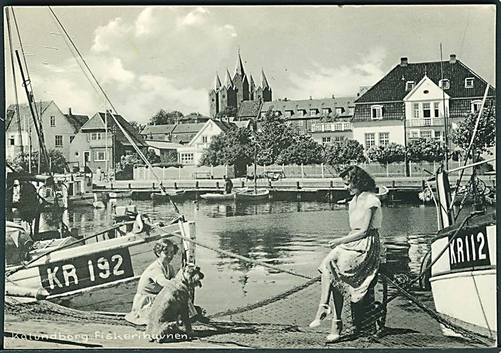 Fiskerihavnen i Kalundborg. Stenders no. 94148.