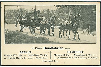 H. Käse's Rundfahrten durch Berlin - Hamburg.  U/no. 