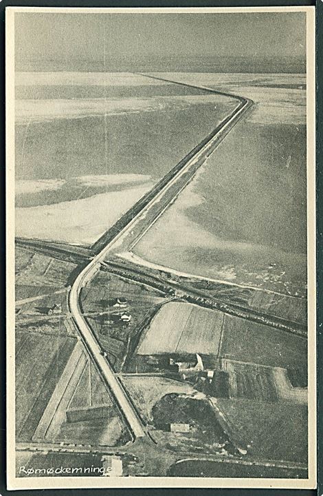 Luftfoto over Rømødæmningen . Stenders no. 88778. 