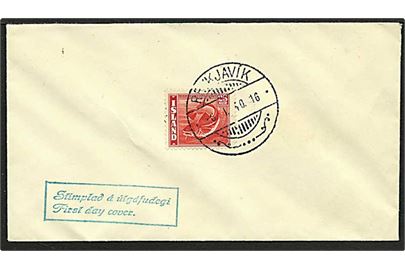 25 aur rød torsk på brev fra Reykjavik, Island, d. 6.1.1940.