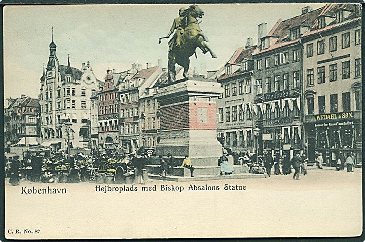 Højbroplads med Biskop Absalons Statue, København. C. R. no. 87.