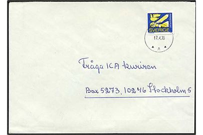 Rabatmærke på brev fra Jolita d. 17.4.1979 til Stockholm, Sverige.