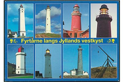 Fyrtårne langs Jyllands vestkyst. Bla. Blåvandshuk, Lodbjerg, Skagen Vippefyr. Trojaborgs Forlag no. VE 5. 