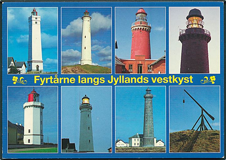 Fyrtårne langs Jyllands vestkyst. Bla. Blåvandshuk, Lodbjerg, Skagen Vippefyr. Trojaborgs Forlag no. VE 5. 