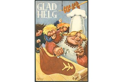 Gösta Geerd: Glad Helg. Trold og børn bager. Sago, serie 4234/1.