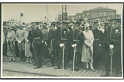 Aarhus. Ved kongemodtagelsen d. 20.6.1933. Fotokort u/no.
