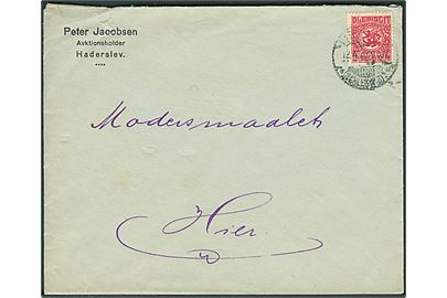 10 pfg. Fælles udg. på lokalbrev i Haderslev d. 12.4.1920 til Modersmaalet.