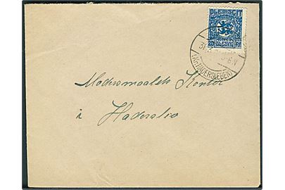 20 pfg. Fælles udg. på brev stemplet Jels (Kr. Hadersleben) d. 31.3.1920 til Haderslev.