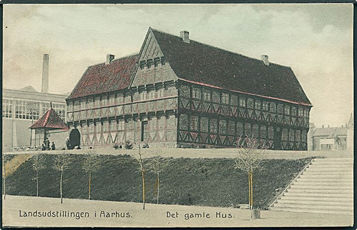 Landsudstillingen i Aarhus 1909. Det gamle hus. Stenders no. 18419. 