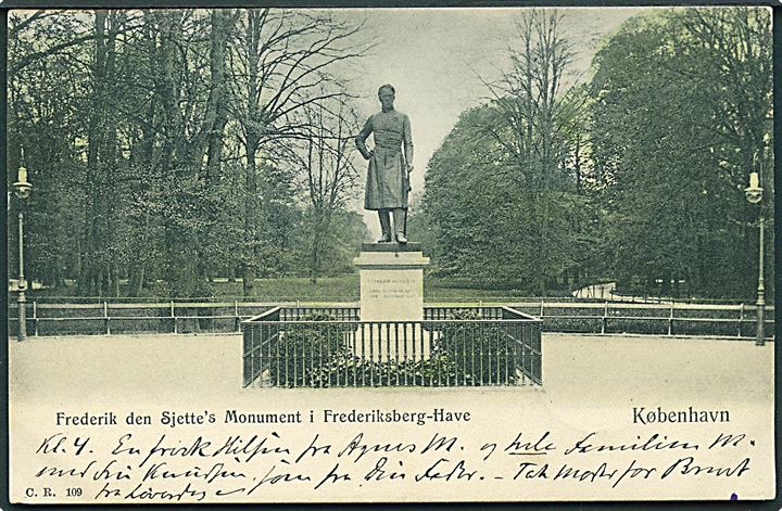Frederik den Sjette's Monument i Frederiksberg Have, København. C. R. no. 109.