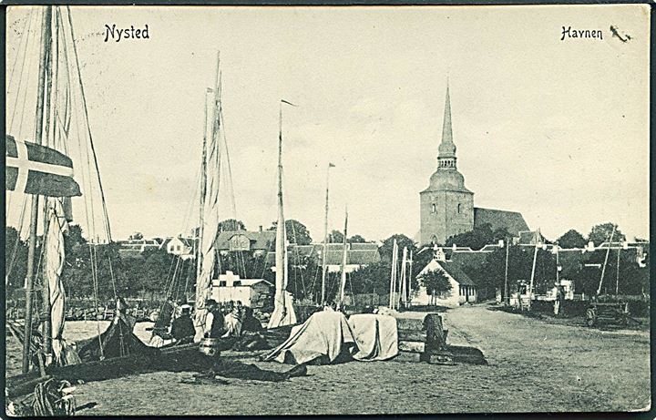 Havnen i Nysted. Peter Alstrups no. 3138.