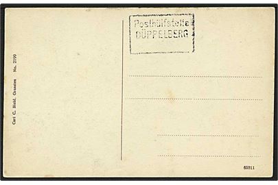 Rammestempel Posthülfstelle DÜPPELBERG på ubrugt postkort - Mindestenen i Dybbøl fra 1864.