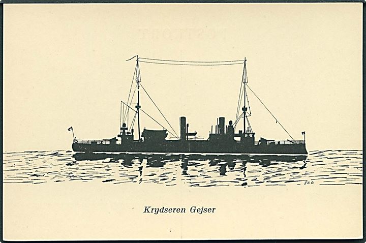 I. C. C.: Krydseren Gejser. Danske Marine Silhuetter serie 1. 