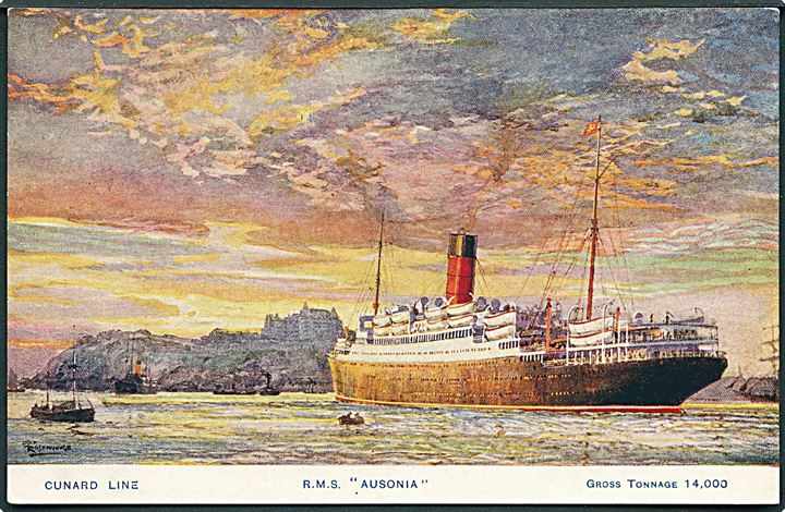 Rosenvinge, Odin: R.M.S. Ausonia, S/S, Cunard Line. U/no.