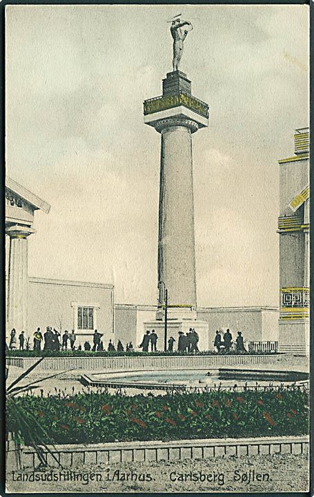 Landsudstillingen i Aarhus 1909. Carlsberg Søjlen. Stenders no. 18377.
