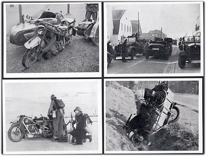 Verdenskrig 2. “9. April i billeder”, 28 fotos. P. Branners u/no. Kvalitet 9