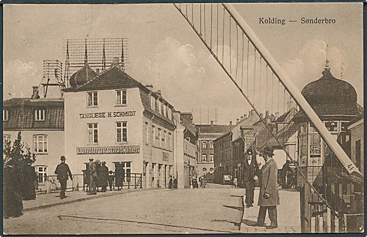 Kolding, Sønderbro ved jernbaneoverskæringen. J.A. F. no. 973. Kvalitet 8